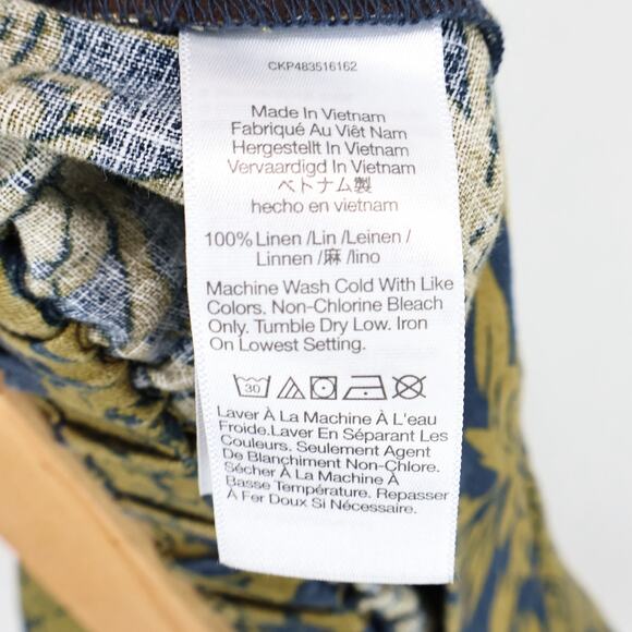 NWT Madewell Clean Pull-On Shorts In 100% Linen Deep Shadow Floral Size Medium - Picture 8 of 8